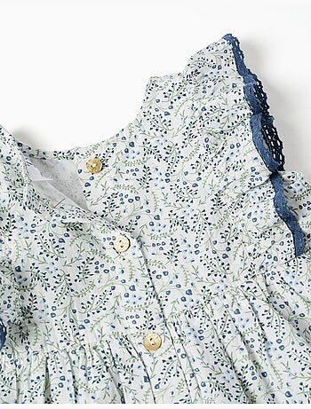 Abito in cotone + bloomers con motivo floreale You&Me
