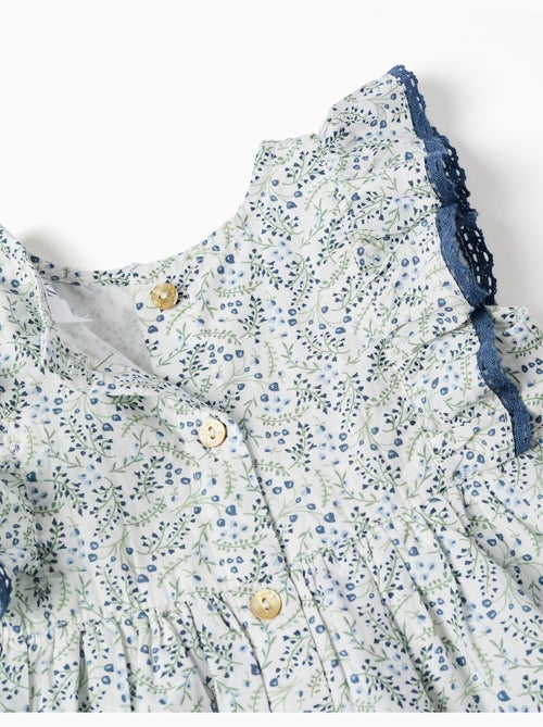 Abito in cotone + bloomers con motivo floreale You&Me - Kiabi