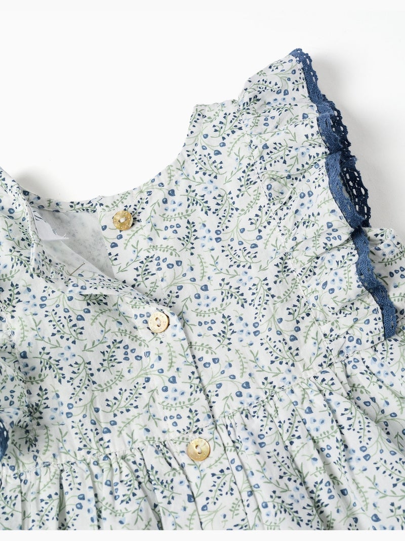 Abito in cotone + bloomers con motivo floreale You&Me Beige chiaro - Kiabi