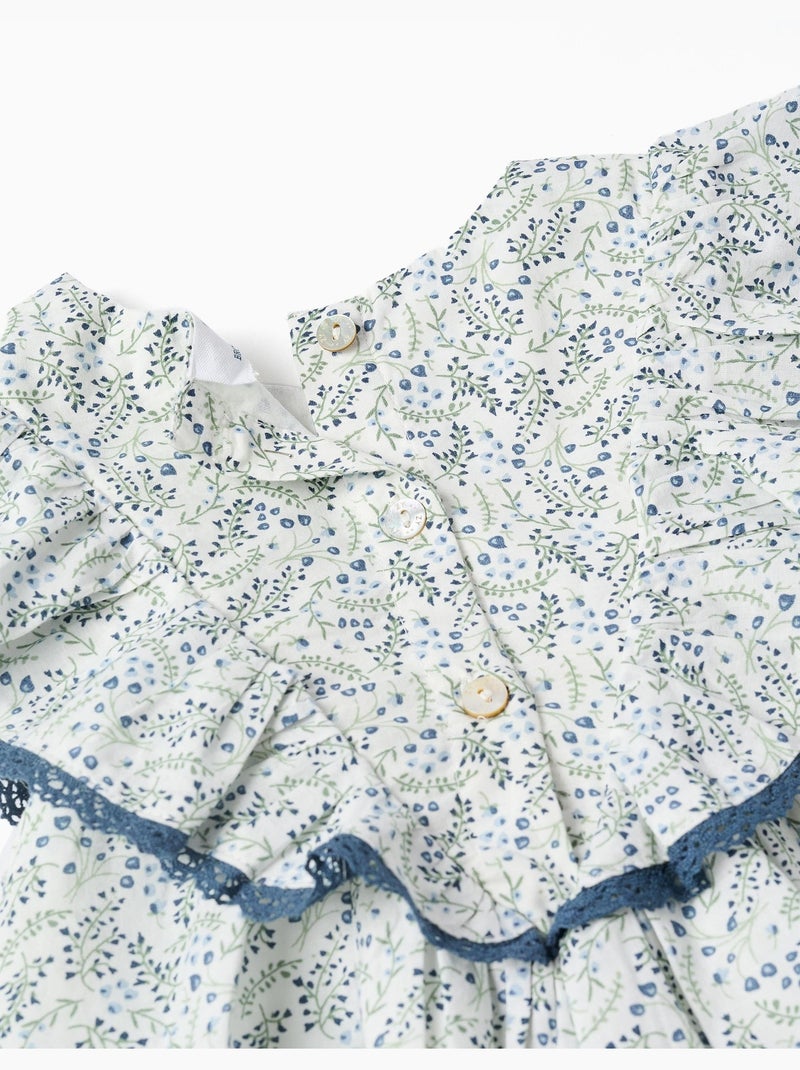 Abito in cotone + bloomers con motivo floreale You&Me Beige chiaro - Kiabi
