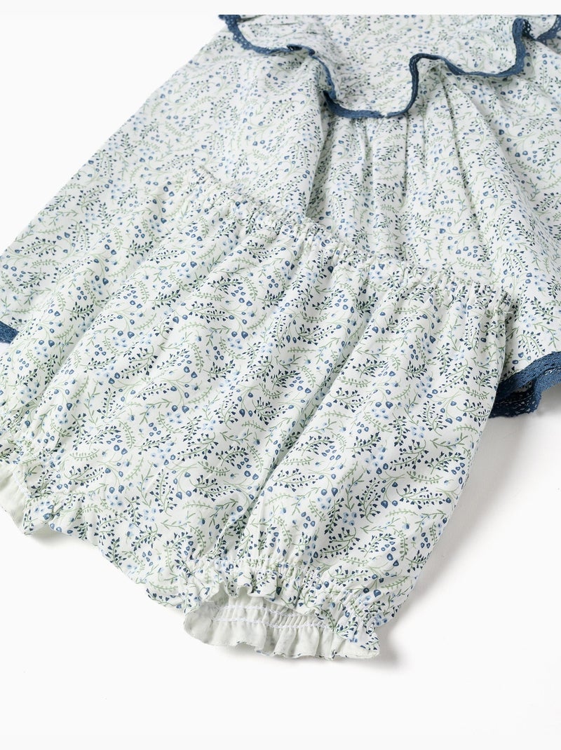 Abito in cotone + bloomers con motivo floreale You&Me Beige chiaro - Kiabi