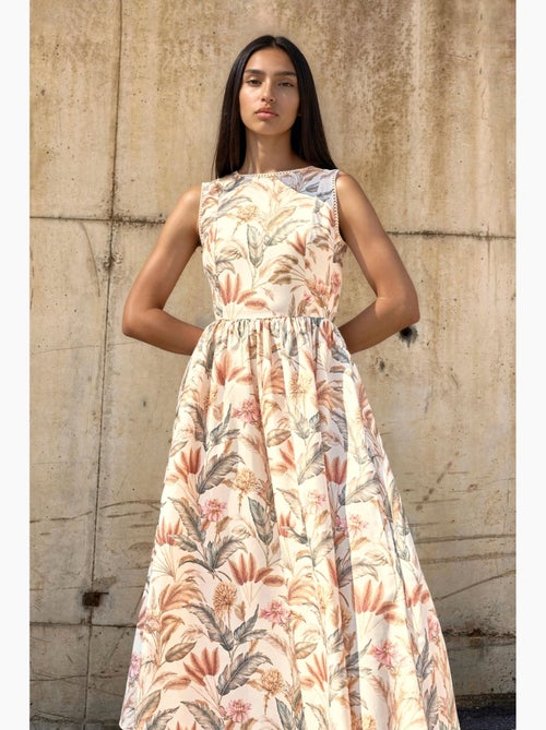Abito in cotone con dettaglio in pizzo hiccup - Kiabi Abito in cotone con dettaglio in pizzo hiccup - Kiabi