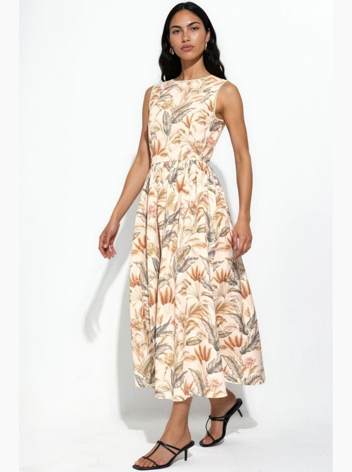 Abito in cotone con dettaglio in pizzo hiccup - Kiabi Abito in cotone con dettaglio in pizzo hiccup - Kiabi