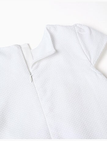 Abito in cotone con effetto palloncino e fiori