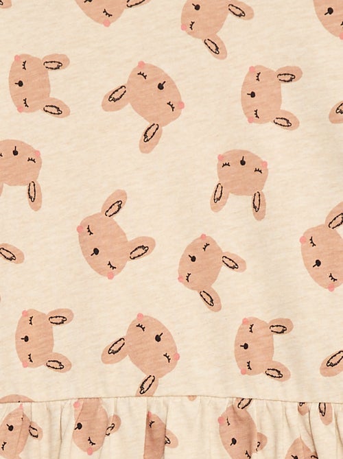 Abito in cotone con motivo - Kiabi