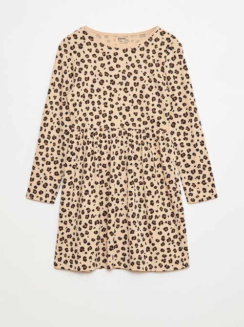Abito in cotone con motivo - Kiabi