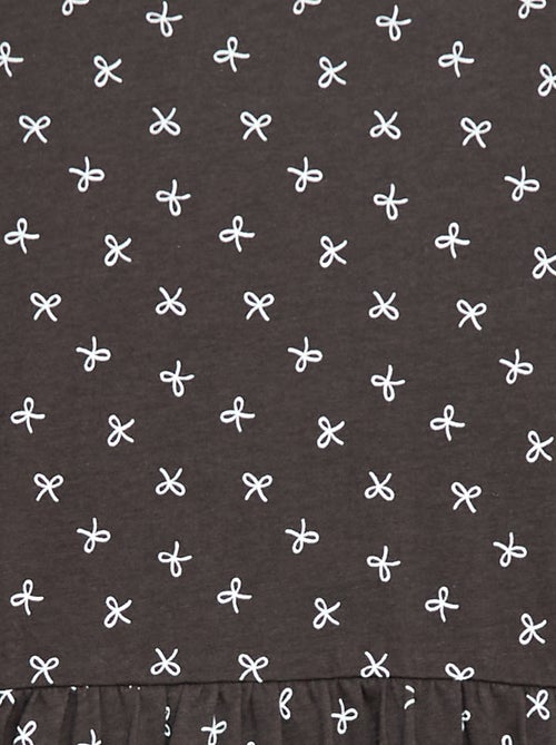 Abito in cotone con motivo - Kiabi