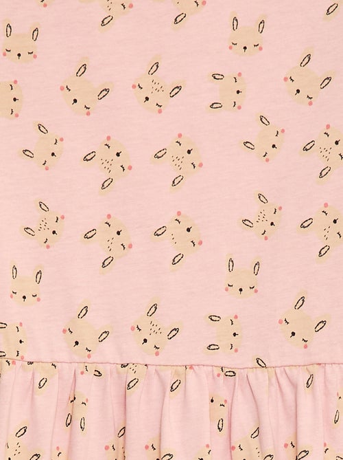 Abito in cotone con motivo - Kiabi