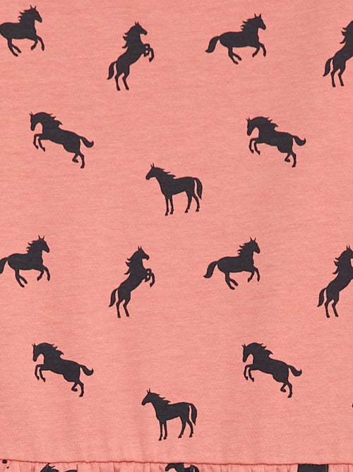 Abito in cotone con motivo - Kiabi