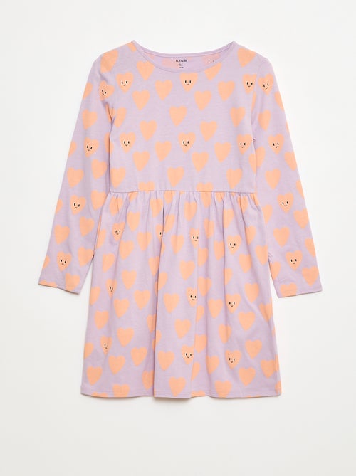 Abito in cotone con motivo - Kiabi