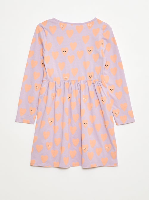 Abito in cotone con motivo - Kiabi