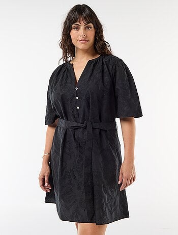 Abito in cotone con ricami sangallo