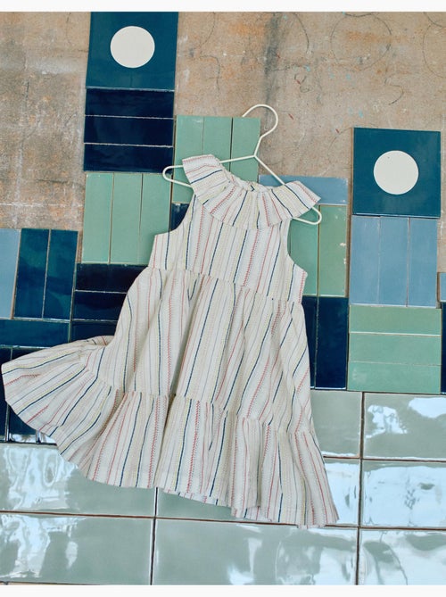 Abito in cotone con righe etniche B&S - Kiabi