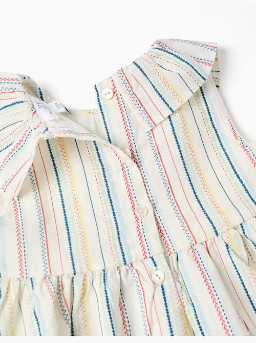 Abito in cotone con righe etniche B&S - Kiabi