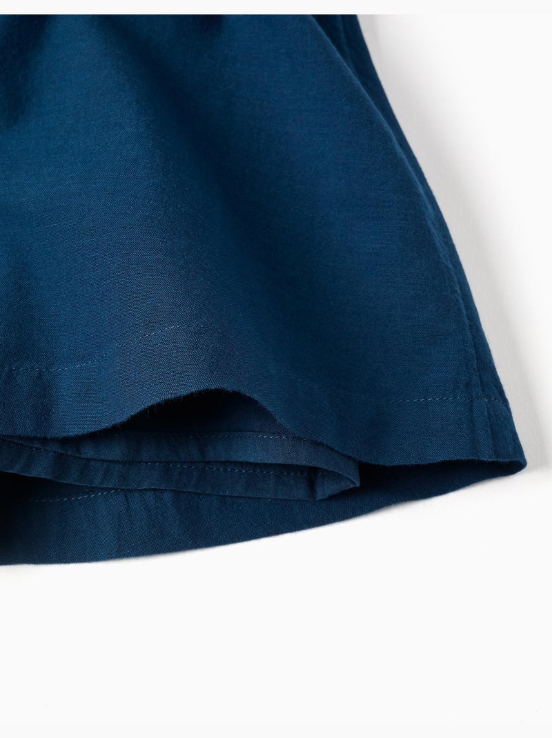 Abito in cotone con spalline arricciate You&Me Blu Blu - Kiabi