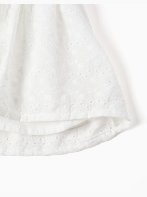 Abito in cotone con spalline e ricamo inglese - Kiabi