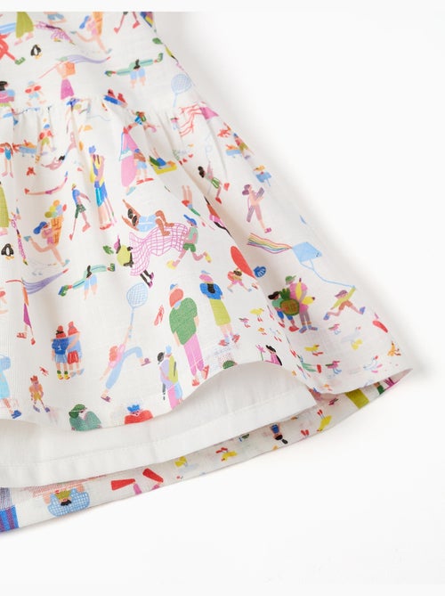 Abito in cotone con spalline e stampa Carolina Celas x Zippy - Kiabi
