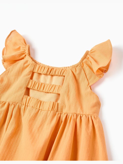 Abito in cotone con volant e fodera - Kiabi