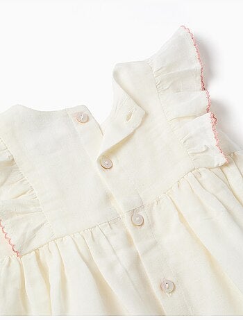 Abito in cotone e lino + bloomers