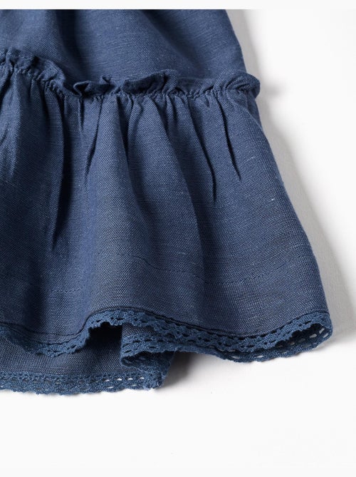 Abito in cotone e lino con maniche arricciate You&Me - Kiabi