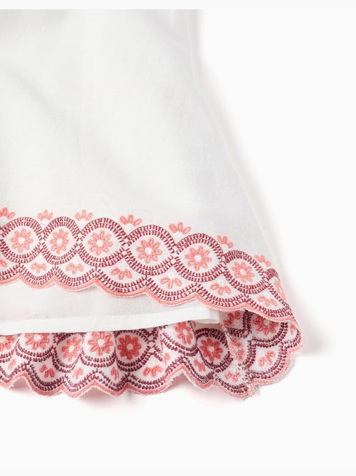 Abito in cotone e lino con ricamo inglese - Kiabi