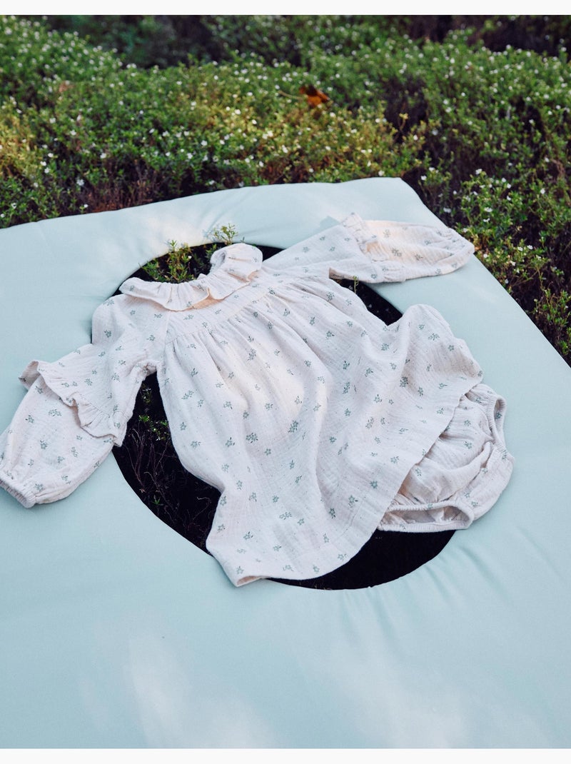 Abito in cotone floreale + bloomers b&s Beige - Kiabi