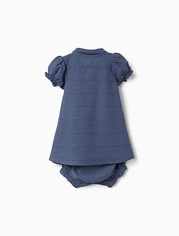 Abito in cotone + pantaloncini con linee in rilievo B&S