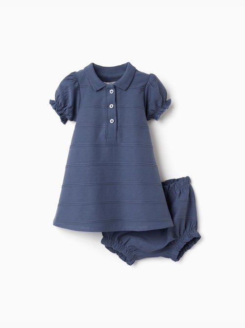 Abito in cotone + pantaloncini con linee in rilievo B&S - Kiabi