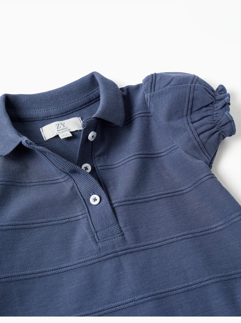 Abito in cotone + pantaloncini con linee in rilievo B&S Blu Blu - Kiabi