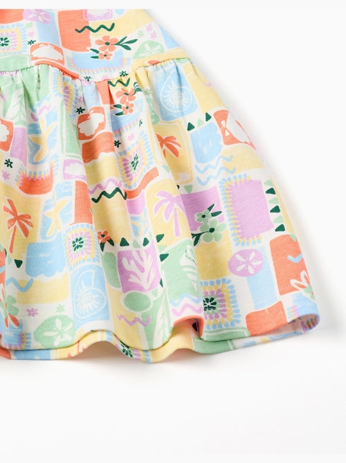 Abito in cotone senza maniche con stampa colorata - Kiabi
