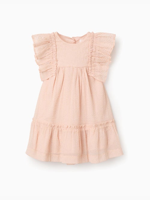 Abito in crepe con volant e lurex - Kiabi