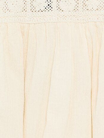 Abito in crochet e tessuto crêpe