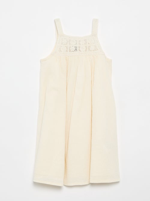 Abito in crochet e tessuto crêpe - Kiabi