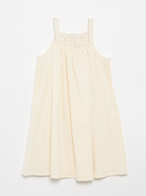 Abito in crochet e tessuto crêpe - Kiabi