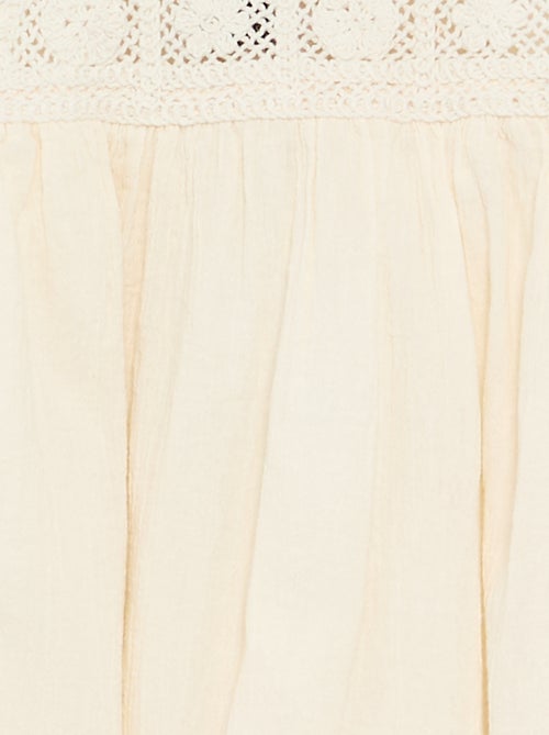 Abito in crochet e tessuto crêpe - Kiabi