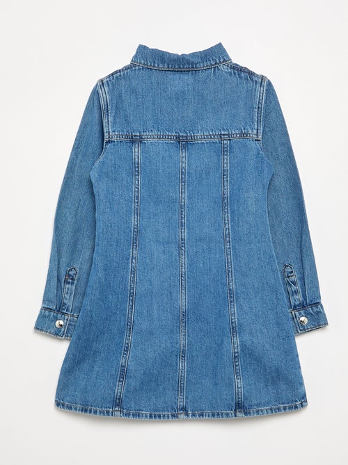 Abito in denim a maniche lunghe e collo a camicia - Kiabi Abito in denim a maniche lunghe e collo a camicia - Kiabi