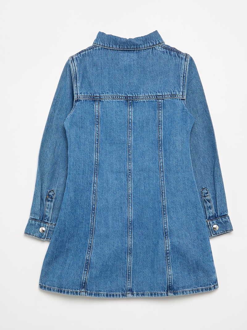 Abito in denim a maniche lunghe e collo a camicia Blu - Kiabi