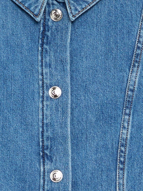 Abito in denim a maniche lunghe e collo a camicia - Kiabi Abito in denim a maniche lunghe e collo a camicia - Kiabi