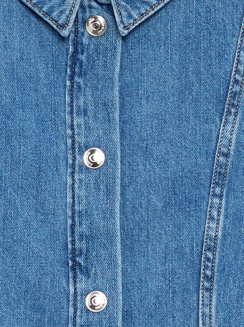 Abito in denim a maniche lunghe e collo a camicia Blu - Kiabi