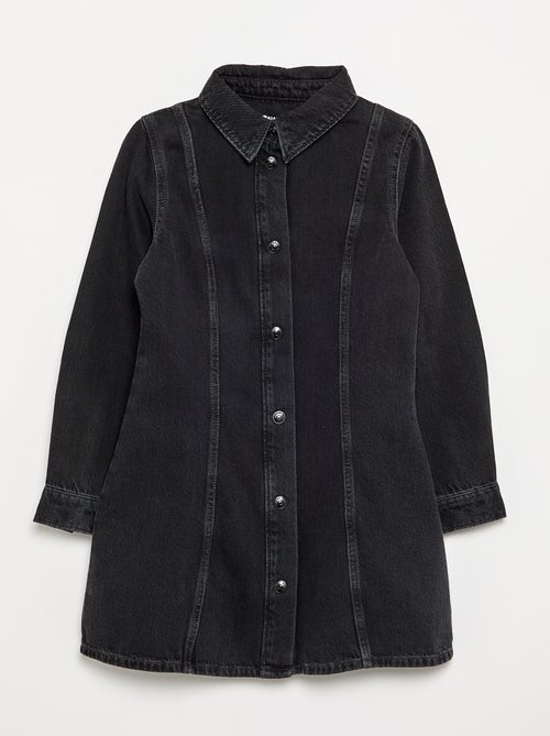 Abito in denim a maniche lunghe e collo a camicia - Kiabi Abito in denim a maniche lunghe e collo a camicia - Kiabi