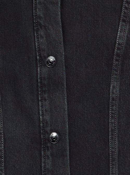 Abito in denim a maniche lunghe e collo a camicia - Kiabi Abito in denim a maniche lunghe e collo a camicia - Kiabi