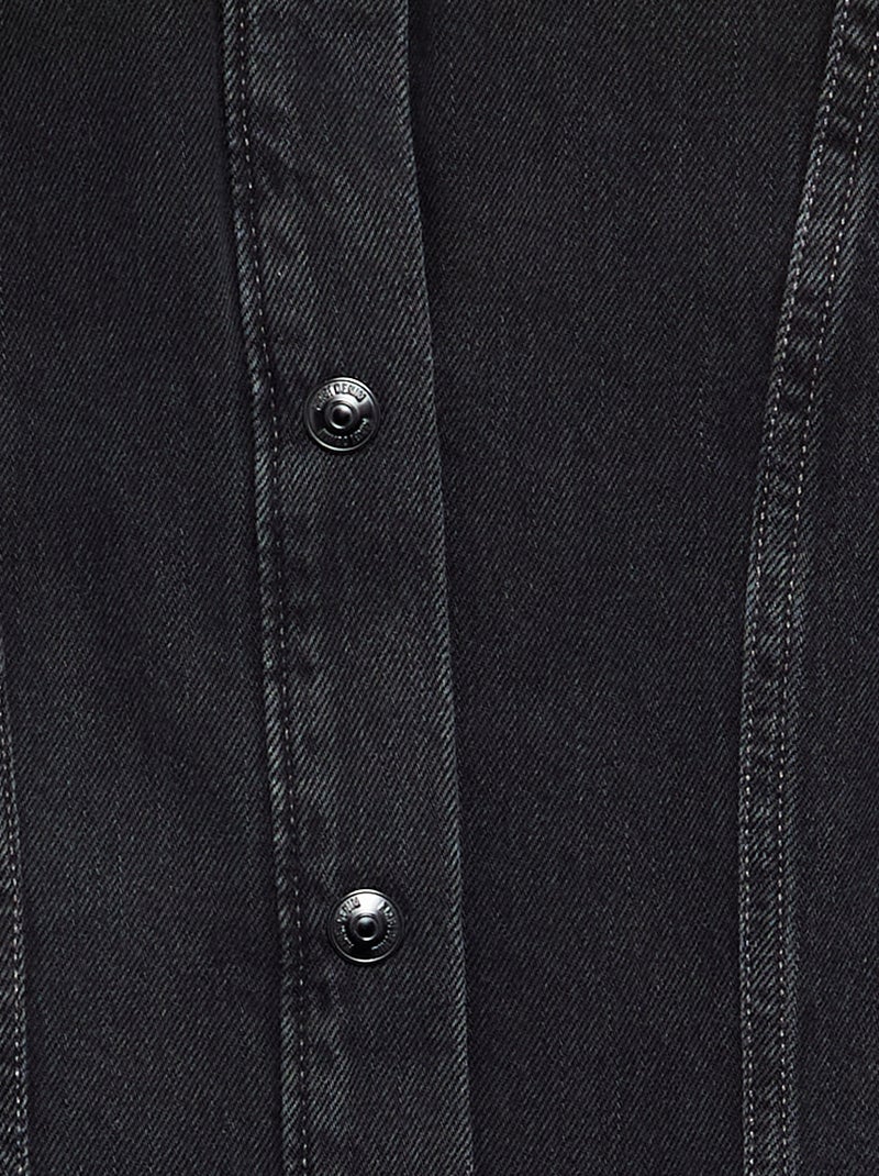 Abito in denim a maniche lunghe e collo a camicia Grigio - Kiabi