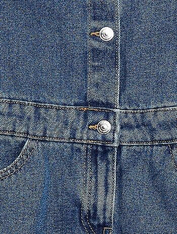 Abito in denim con colletto a camicia