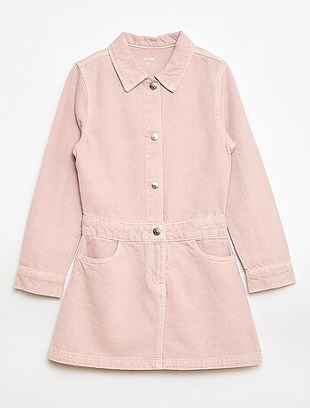 Abito in denim con colletto a camicia