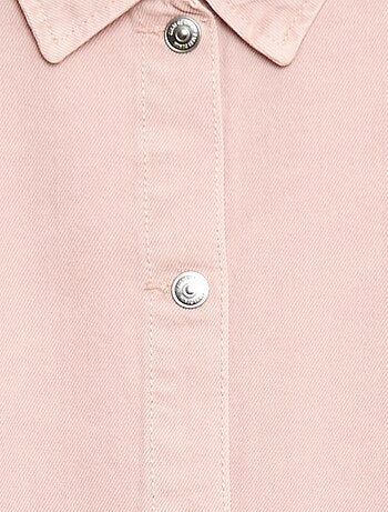 Abito in denim con colletto a camicia