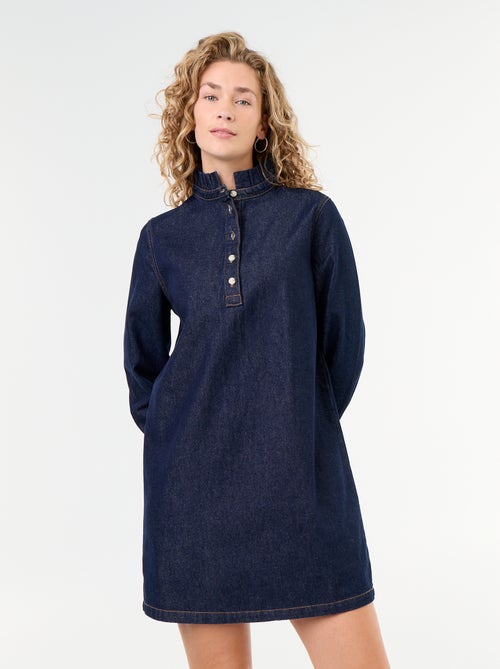 Abito in denim con collo a balze - Kiabi Abito in denim con collo a balze - Kiabi
