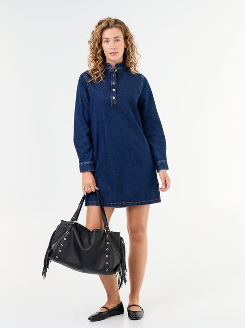 Abito in denim con collo a balze - Kiabi Abito in denim con collo a balze - Kiabi