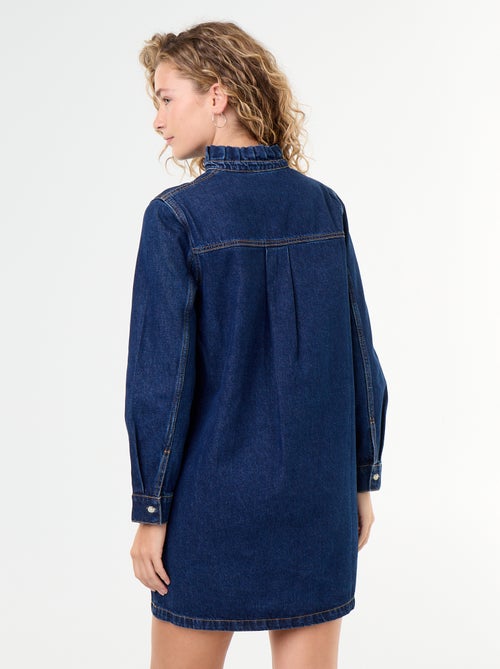 Abito in denim con collo a balze - Kiabi Abito in denim con collo a balze - Kiabi
