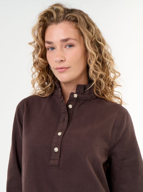 Abito in denim con collo a balze - Kiabi Abito in denim con collo a balze - Kiabi