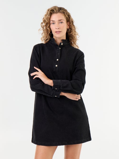 Abito in denim con collo a balze - Kiabi Abito in denim con collo a balze - Kiabi